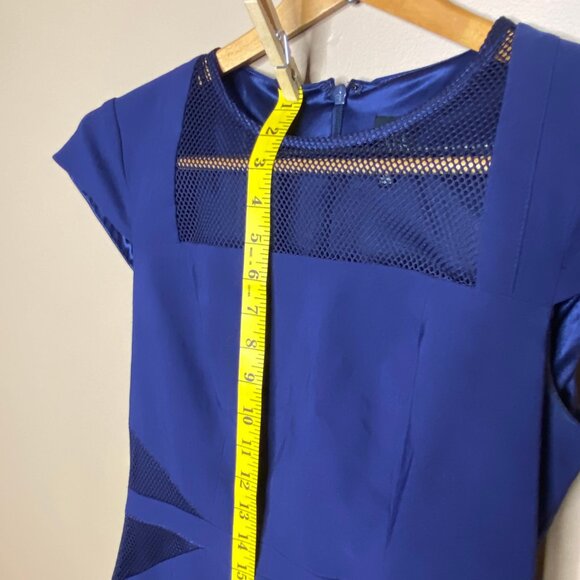 Office Siren Navy Black Label Sak’s Fifth Avenue Knee Length Dress - Picture 10 of 12